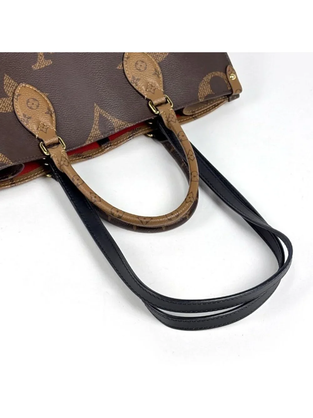 Louis Vuitton On The Go MM Tote 2-Way Shoulder Bag Monogram Giant Reverse Brown